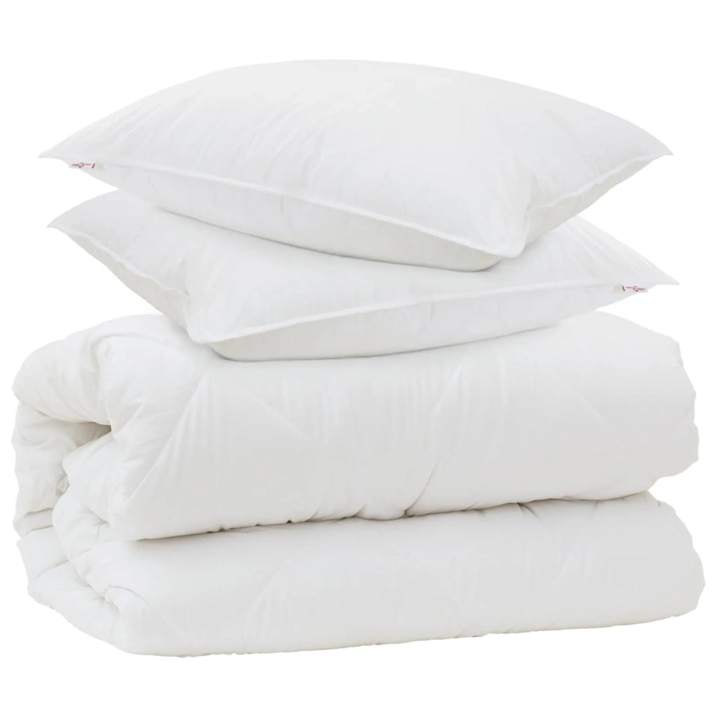 Piumone con Cuscini con cuscino 3 pcs Bianco Microfibra 3378054