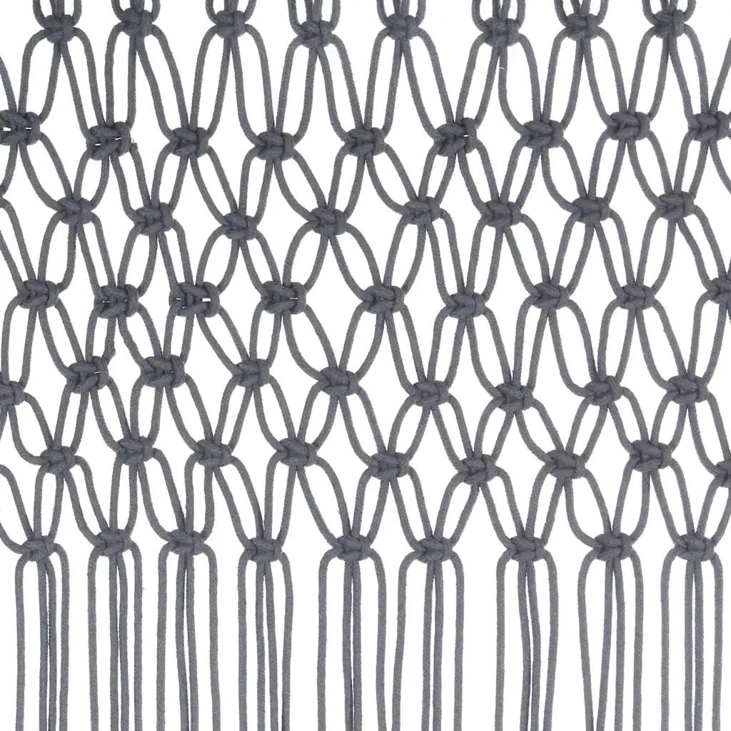 Tenda Macram¨¨ Antracite 140x240 cm in Cotone