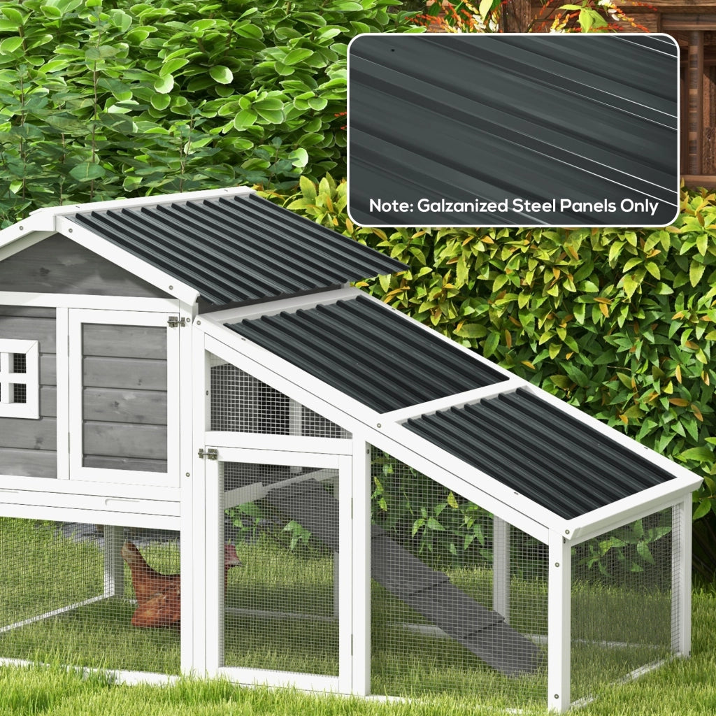 Lamiere trapezoidali zincate per tetto ¨C Zephmum ¨C Grigio scuro 129x45cm 0.25mm