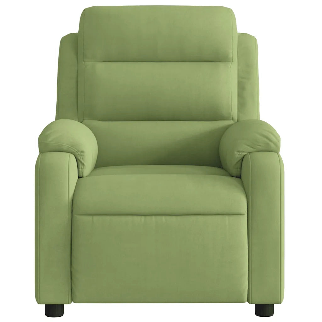 Poltrona Reclinabile Verde Chiaro in Velluto 373503