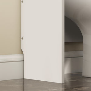 Mobile Sopra WC con Armadietto 65x22x161 cm in Legno Bianco