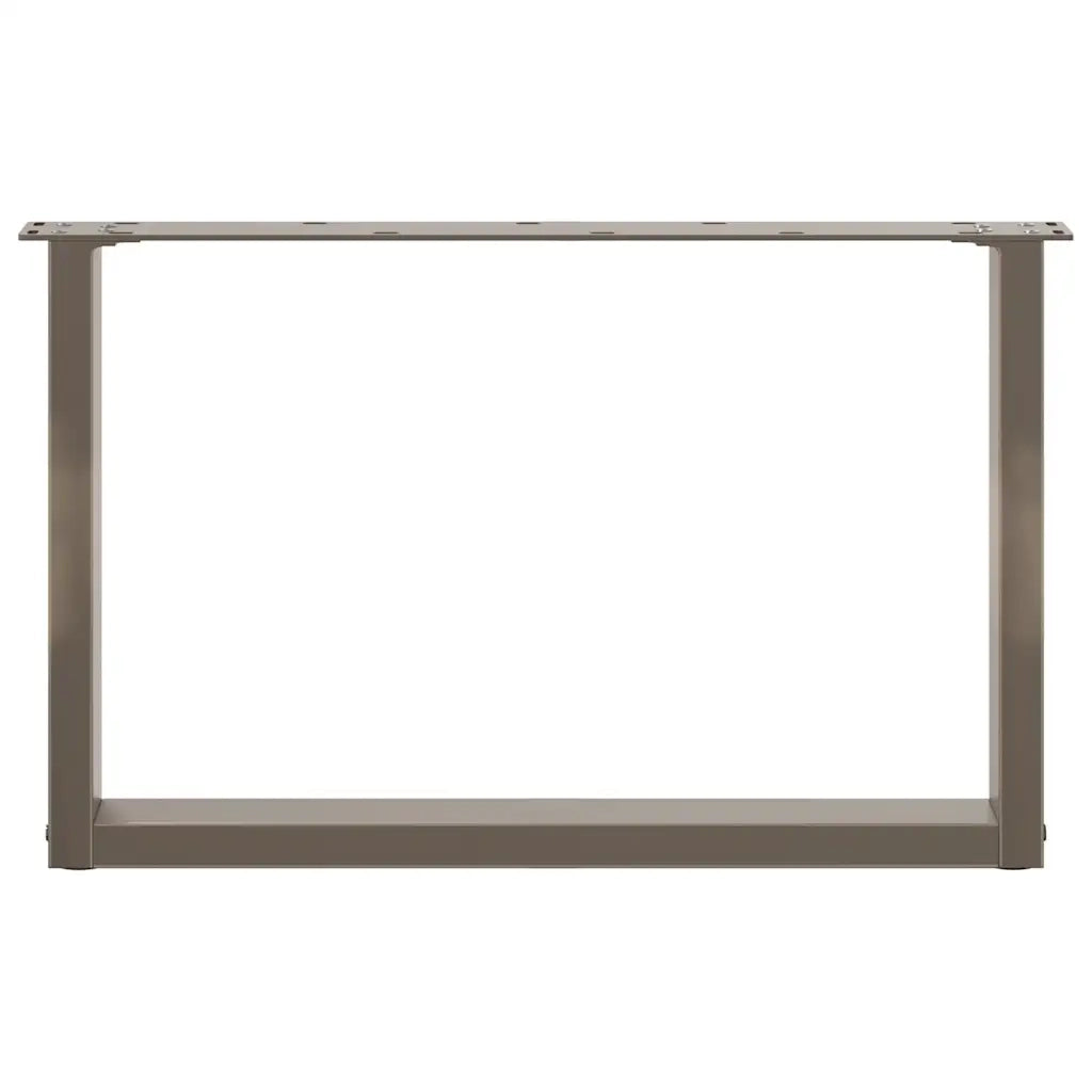Gambe per Tavolino da Caffè a Forma di U 2 pz Acciaio Naturale 70x(42-43) cm Acciaio 4013167