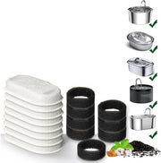 Filtro per secchielli per animali, confezione da 16 pezzi, Adatto per secchielli per animali e cani in acciaio inossidabile da 67 oz/2 L regolabili per casa