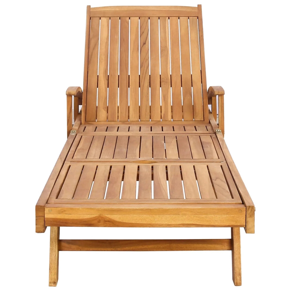 Lettino da sole 1-persona Marrone Legno di teak solido