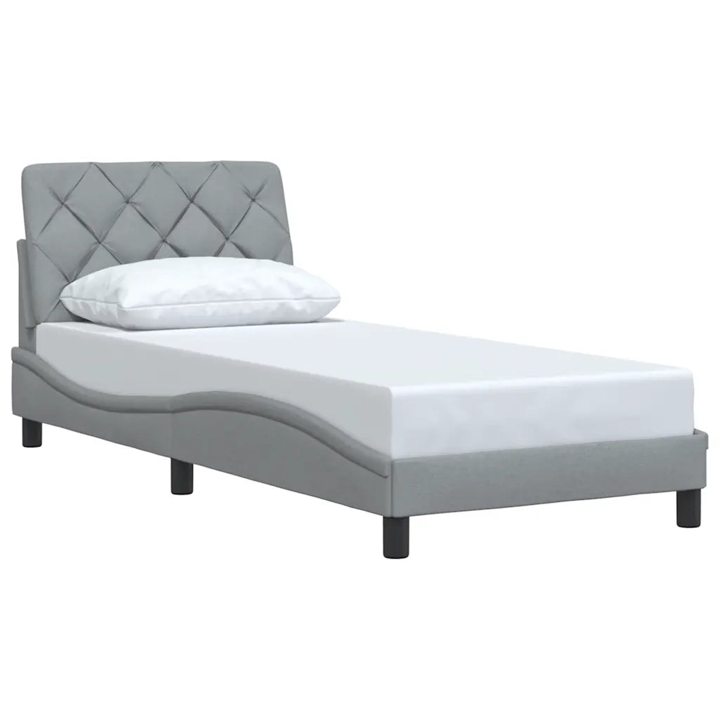 Giroletto senza Materasso Grigio Chiaro 90x200 cm Tessuto