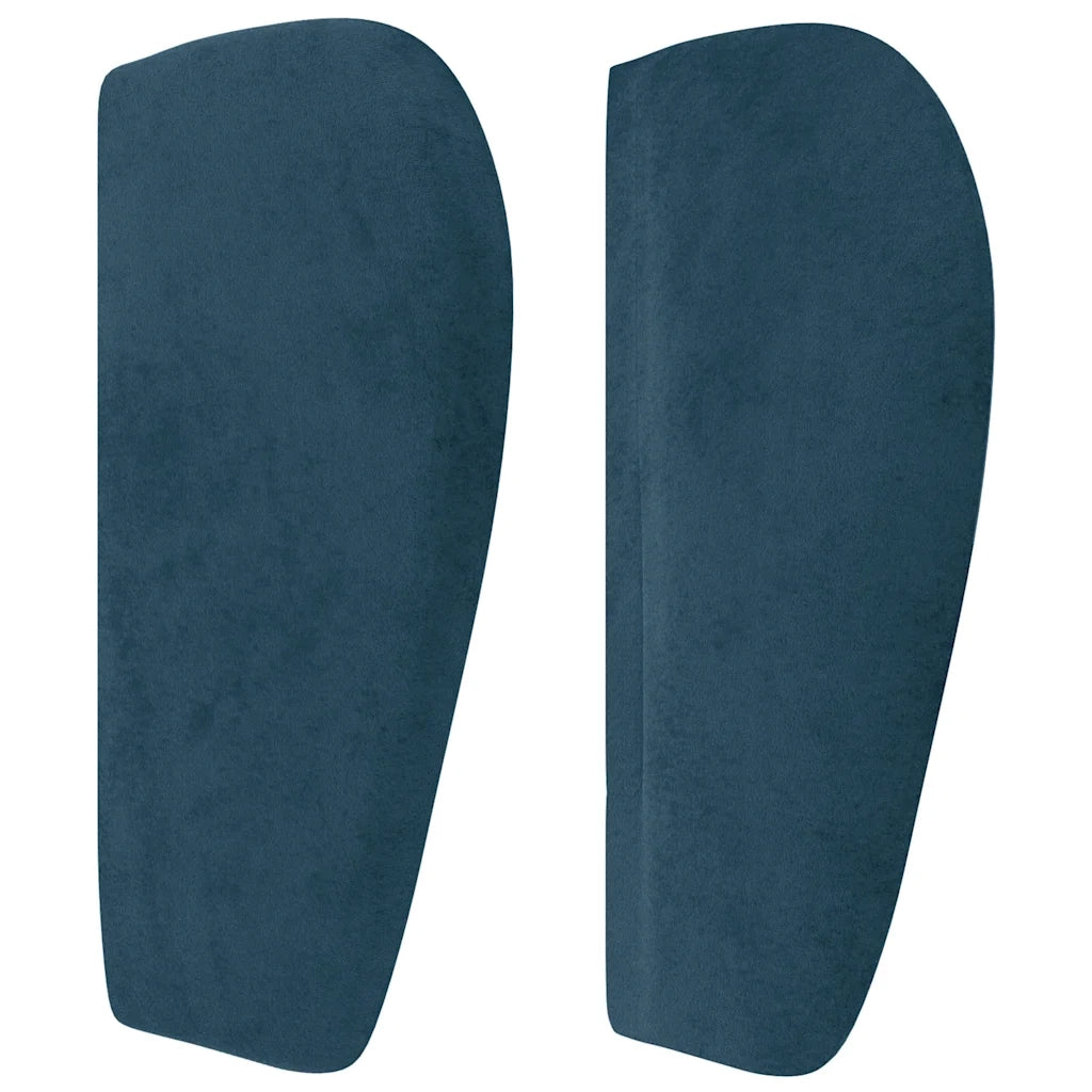 Testiera ad Orecchio Blu Scuro 163x23x78/88 cm in Velluto