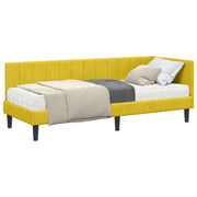 Letto singolo | Letto per adulti | Struttura Letto Angolare con Materasso 2 pcs Giallo Velluto