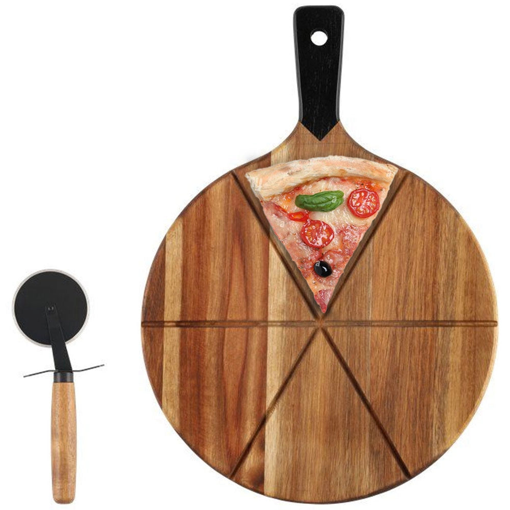 Tagliere Vassoio Servipizza Con Rotellina Taglierina Taglia Pizza Diametro 30 Cm