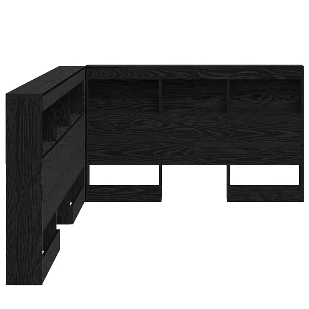vidaXL Testata contenitore Rovere nero 120 cm Legno multistrato