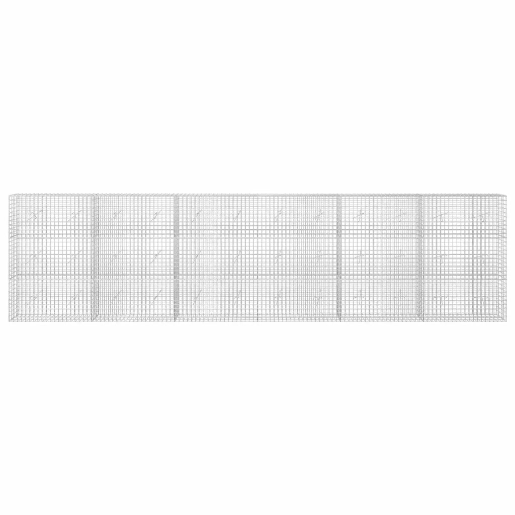 Gabione con filo da 5 mm e rete da 5x5 cm 600x20x150 cm 3464094