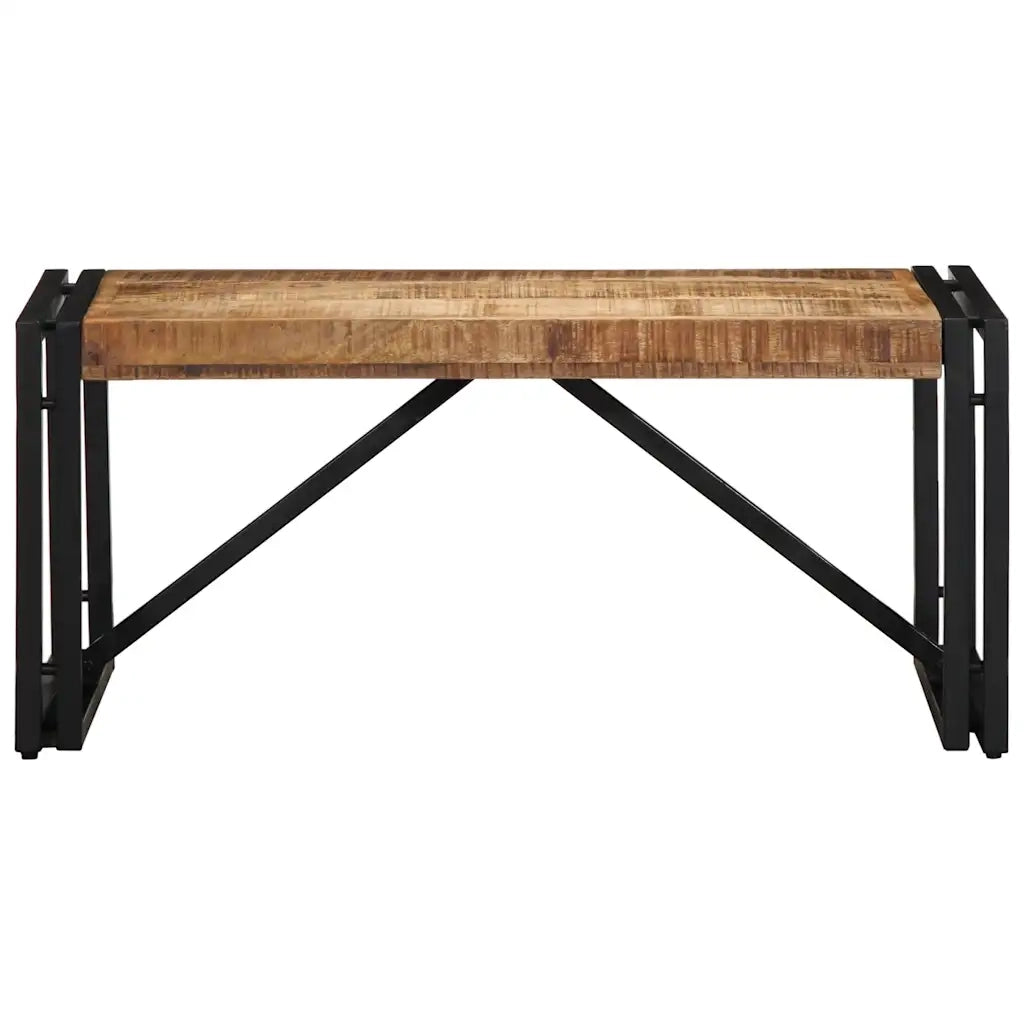 Tavolino 80x40x35 cm in Legno Massello di Mango Grezzo 4016676