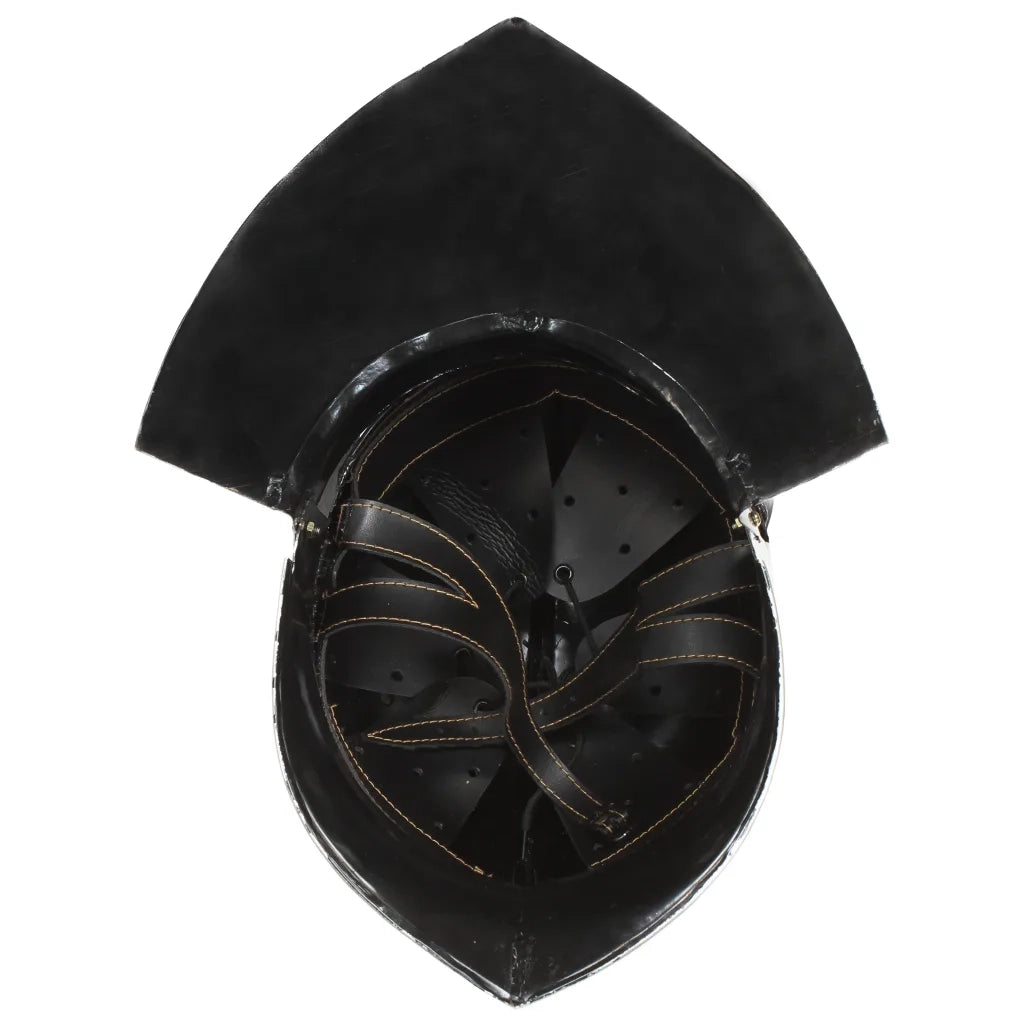 Elmo da Cavaliere Medievale Antico LARP in Acciaio Argento CFW5351718