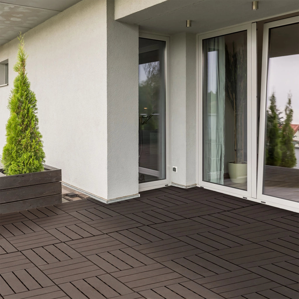 Pavimentazione per esterni ¨C zephmum ¨C 30x30 cm 9 pcs marrone