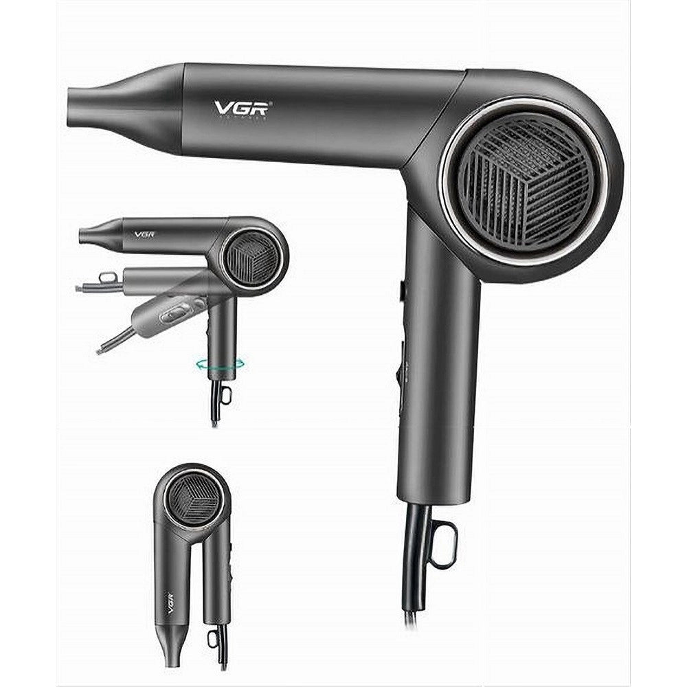 Trade Shop - Asciugacapelli Professionale 1600w-2000w Portatile Pieghevole A 3 Velocità V-420 -