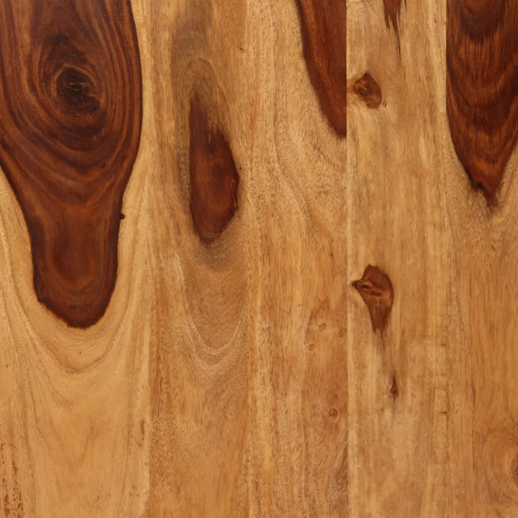 Tavolo da Pranzo in Legno Massello di Acacia e Acciaio 180 cm 244797