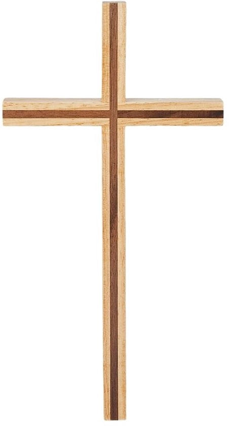 Decorazione da Parete a Croce in Legno - 10,04 x 5,12 x 0,79 cm - Croce Cristiana - Decorazione da Parete - Croce da Appendere - Decorazione Pasquale - Foro: 16 x 8 mm - Decorazione da Croce