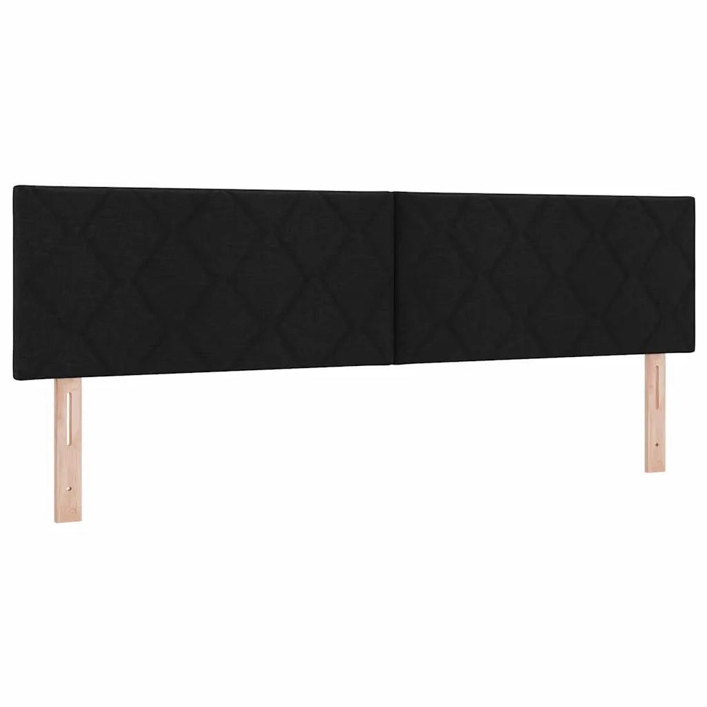 Letto a molle con materasso Nero 180 x 200 cm Tessuto 3338785
