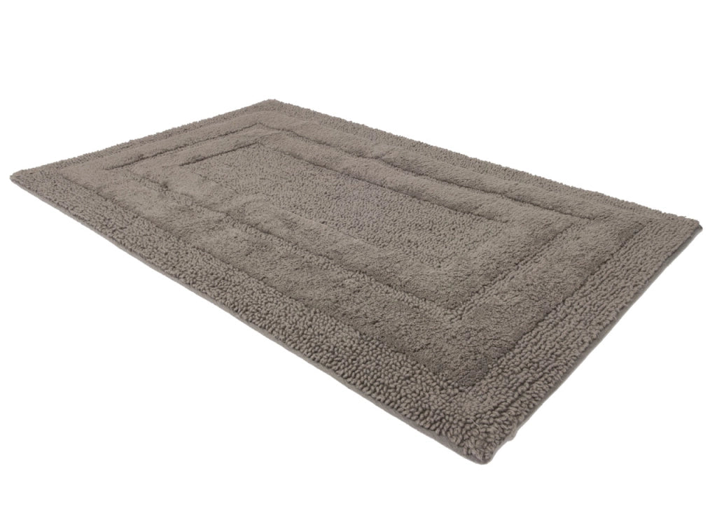 Tappeto Casa Bagno Cotone Spugna Morbida Tinta Unita Antiscivolo Sirio Carbonio - 50x80 - Carbonio