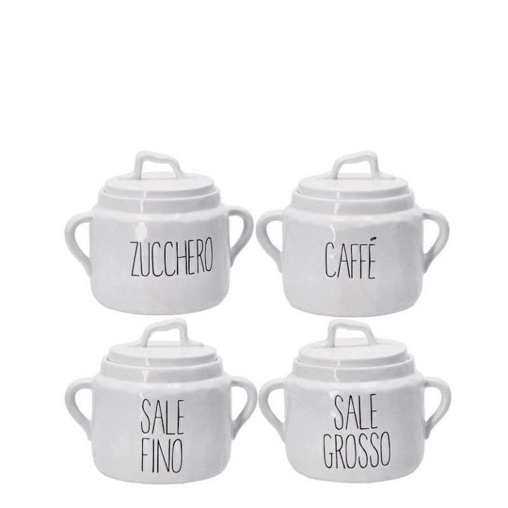 1 Pezzo Barattolo da Cucina in Ceramica con Tappo 12,5 x 11 x 13,5 cm
