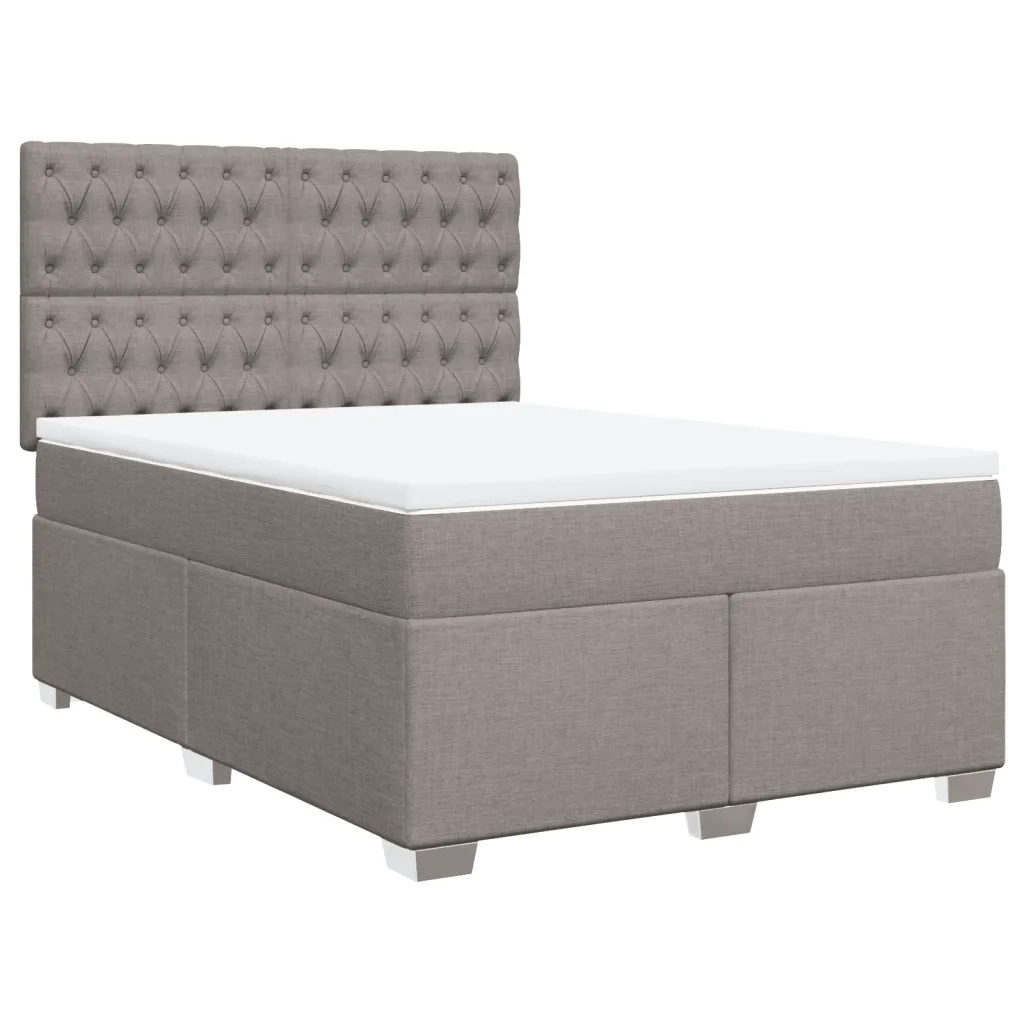 Giroletto a Molle con Materasso Tortora 140x190 cm in Tessuto 3290494