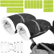 Sticker riflettente per lettini e passeggini per bambini - impermeabile e idoneo a vento - accessori per protezione delle mani - bianco