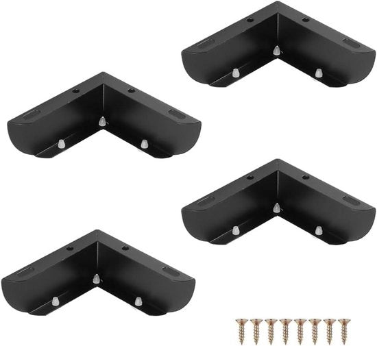 Sofa Voletti Set da 4 - Zampe Metalliche per Mobili - Zampe a Treccia per Tavoli - Per Armadi e Banci