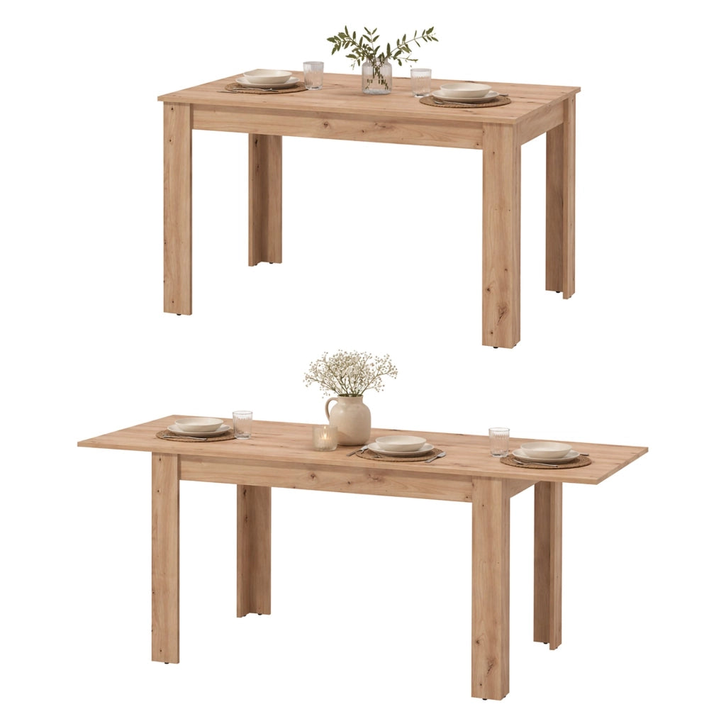 Marudo, Tavolo Allungabile 8 Posti, 120x80x76h cm Marrone Rovere Nodi