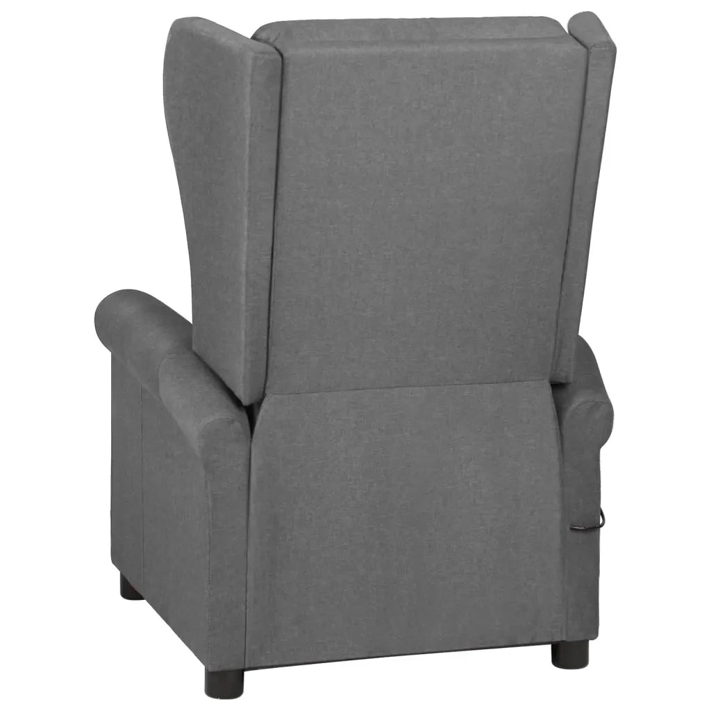 Poltrona Massaggiante in Tessuto Grigio Chiaro 348516