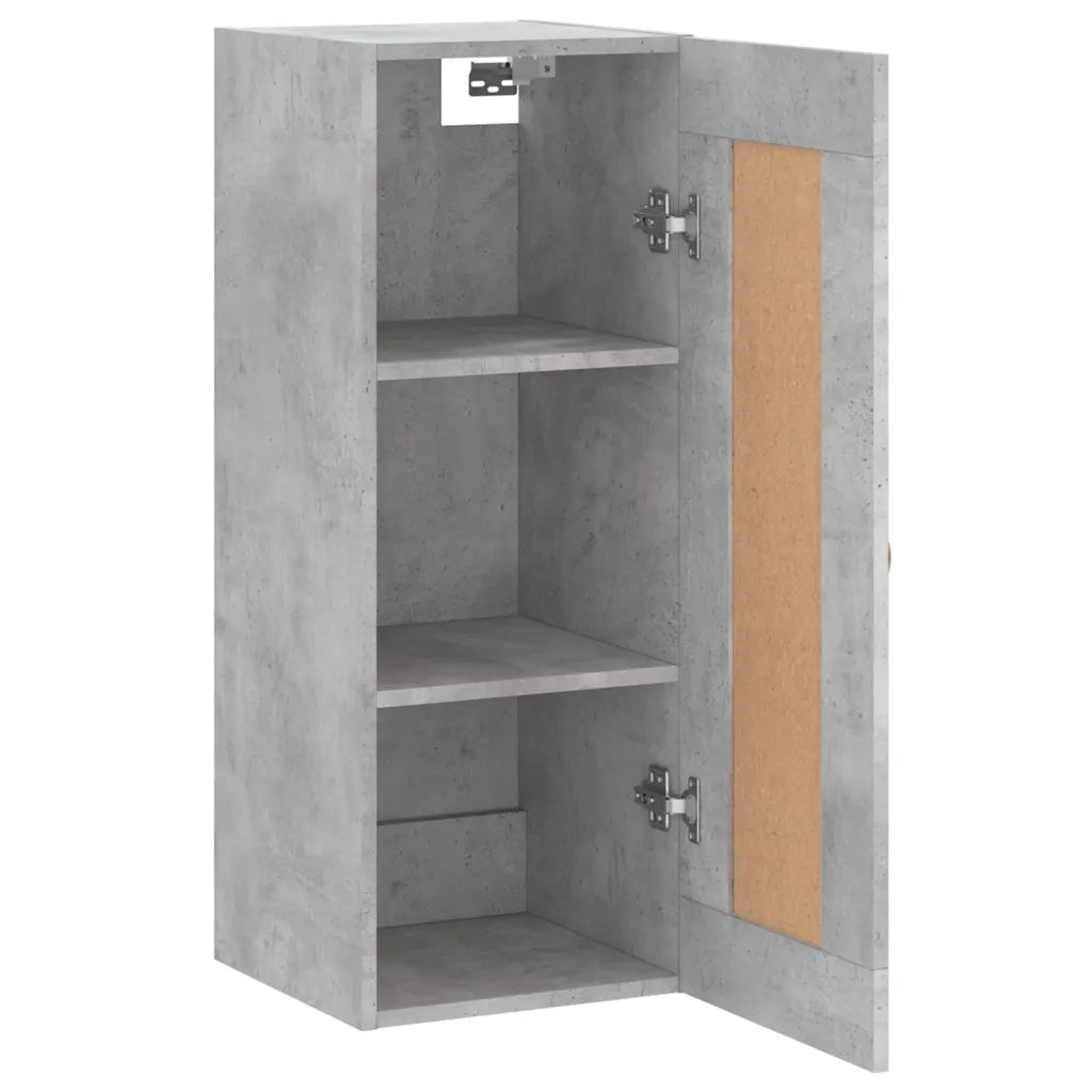 Armadietto a Muro | Mobile a Parete Grigio Cemento 34,5x34x90 cm Legno Multistrato
