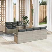 Set Divano da Giardino con cuscino 8 pcs Grigio chiaro 3356965