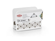 Tosca portatovaglioli da tavola in resina bianco e tortora 7.5 x 15.5 cm