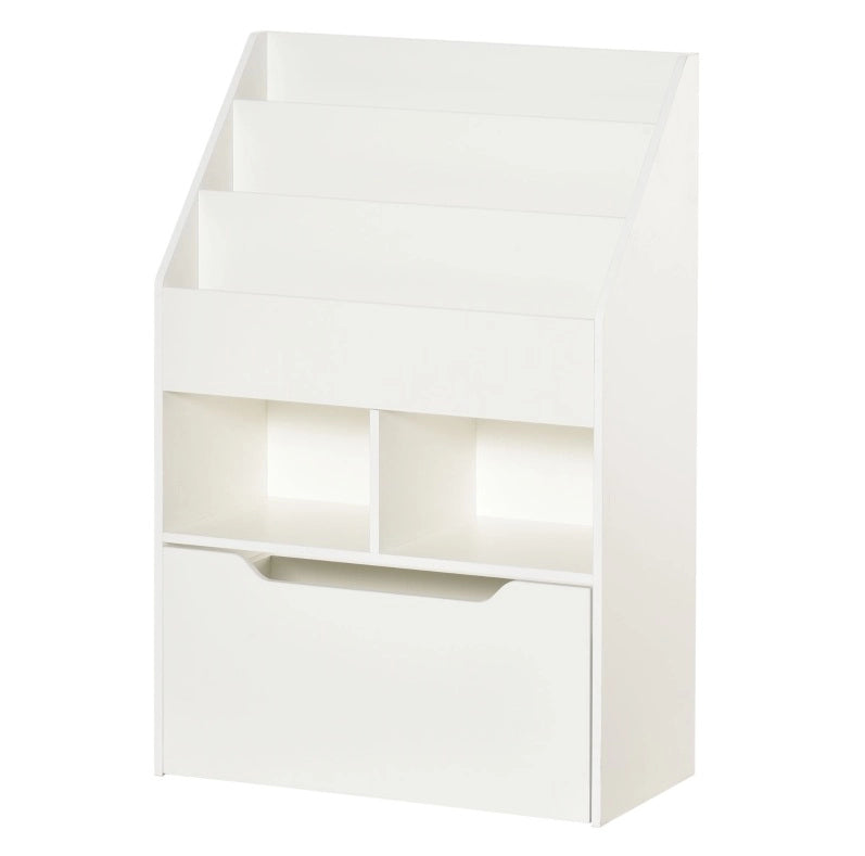 Libreria per bambini 60 x 29,9 x 90 cm bianca con cassetto