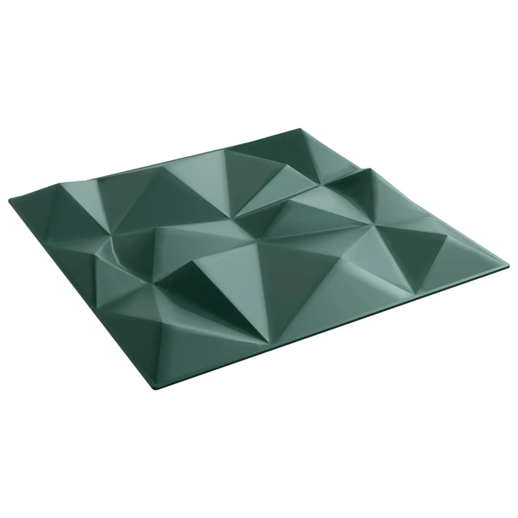 Pannelli da parete 12 pz Verde Diamante 50 x 50 cm Schiuma XPS CFW9987146