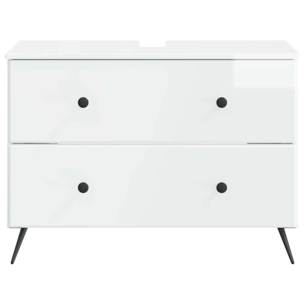 Armadio per Lavabo da Bagno BREDA Bianco Lucido 82 x 41 x 59 cm 897459