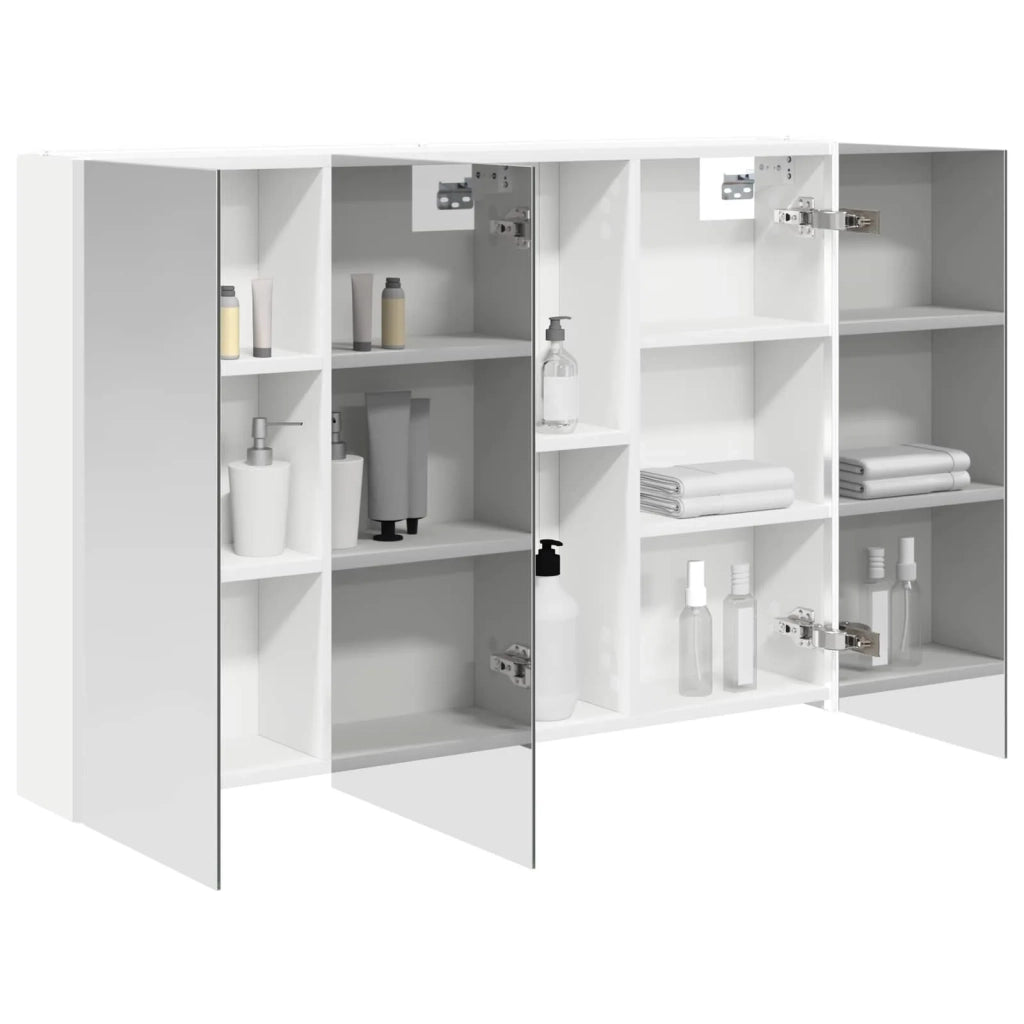 Mobiletto per specchio da bagno Bianco 103,5 x 15,5 x 70 cm