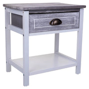 Comodino in legno bianco 40x29x42