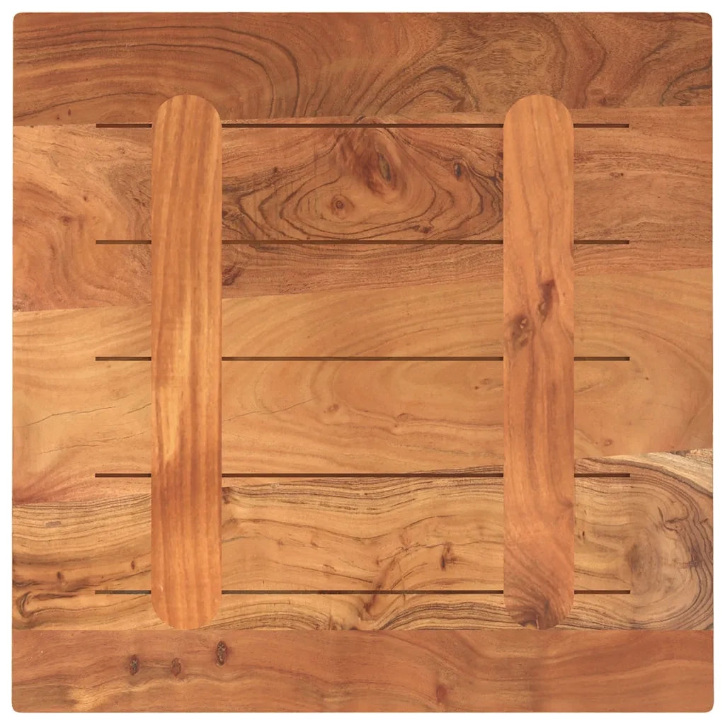 Piano per Tavolo 50x50x3,8 cm Quadrato Legno Massello di Acacia 370979