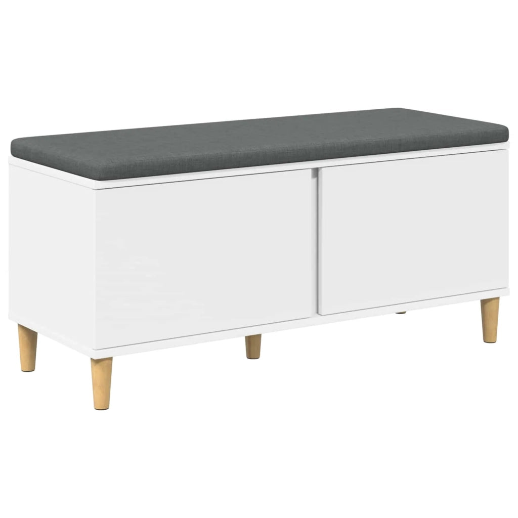 Panca per ingresso con cuscino Bianco 100 x 38 x 46 cm 891536