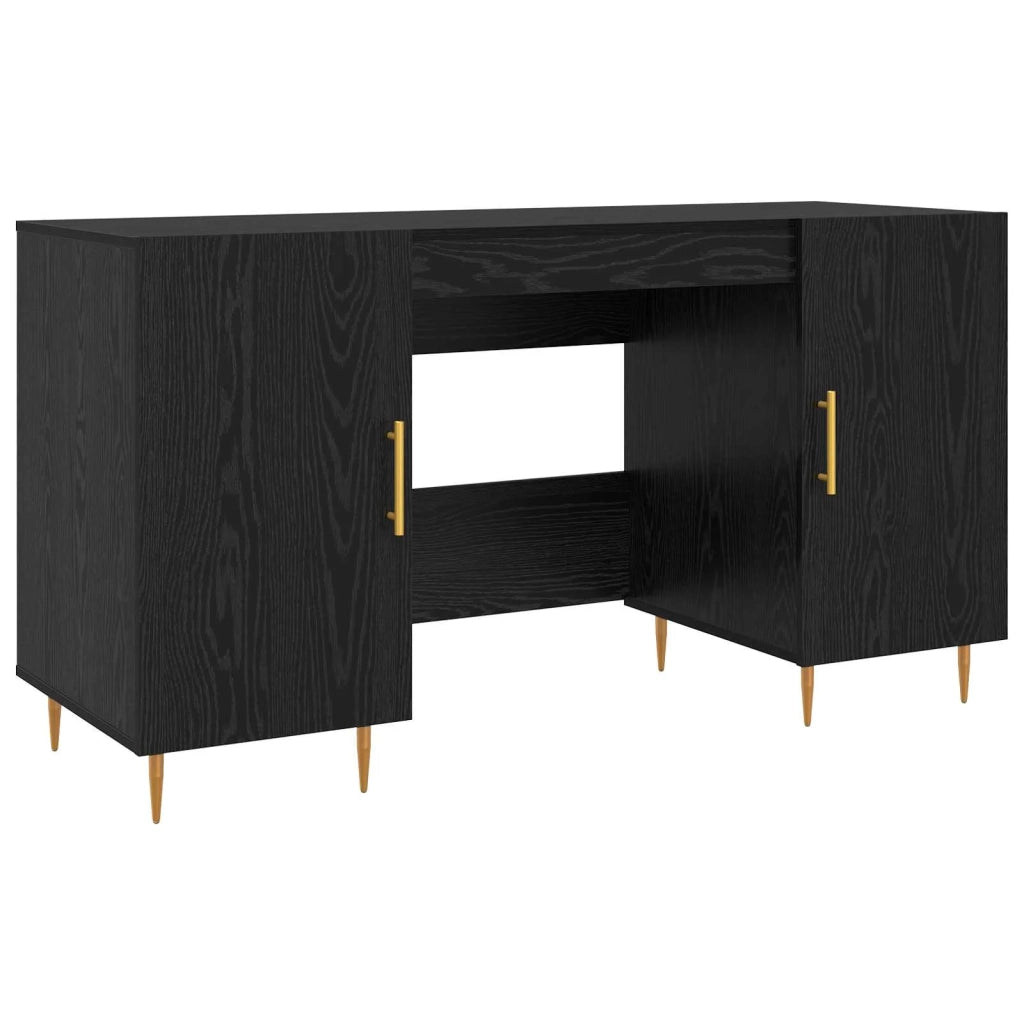 Scrivania Rovere nero 140 x 50 x 75 cm Legno multistrato 879527