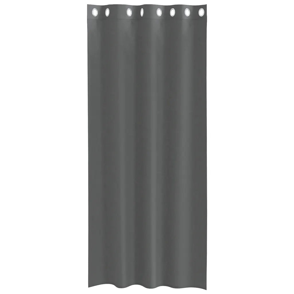 Tende in Voile con Occhielli 2 pz Grigio Scuro 140x225 cm 4102079