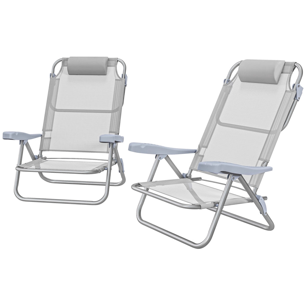 Sedia da Giardino Pieghevole ¨C Xylo ¨C Set 2 Pezzi con Schienale Reclinabile 6 Livelli
