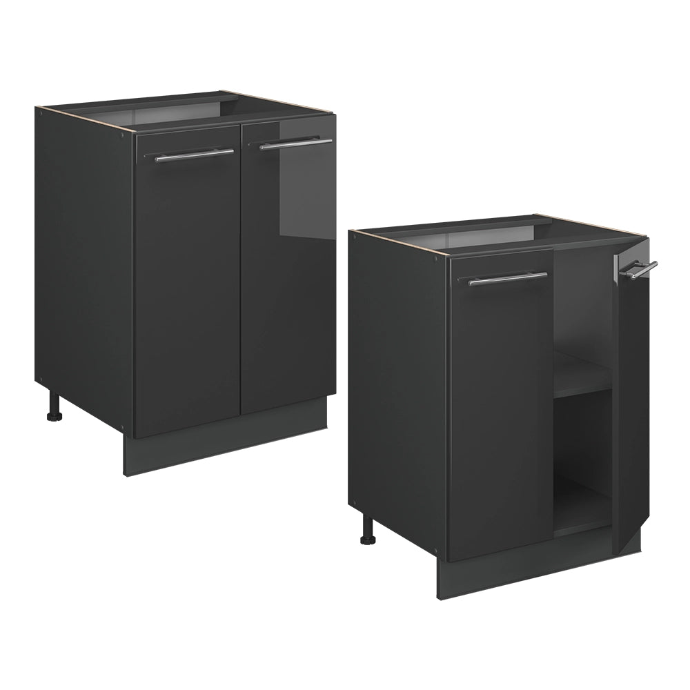 Vicco Mobiletto base cucina Antracite lucido 60 cm , PL Marmo