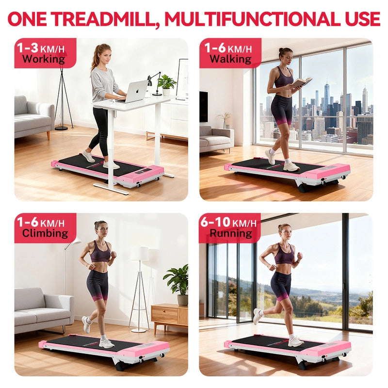 TAPIS ROULANT WALKING PAD PER CASA TAPIS ROULANT SOTTO SCRIVANIA CON DISPLAY LED ROSA