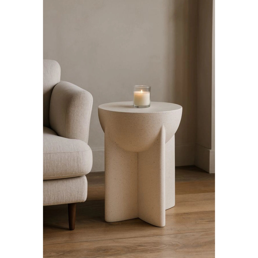 Tavolino VKH1076, Beige, MgO, 33,5x33,5x48,5 cm