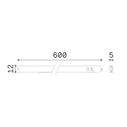 Sistema Lineare Deva 1 Luce Led Integrato Nero 11W 1400Lm 3000K