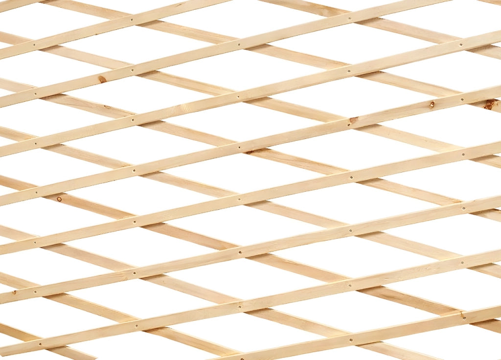 Traliccio Estensibile In Legno Per Piante Rampicanti Recinzione Giardino Balcone - 100x300 - Naturale