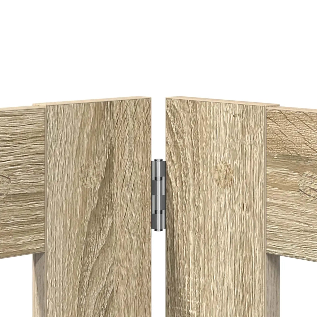 Cancello per cani pieghevole con supporti 4 pz Rovere Sonoma 892134