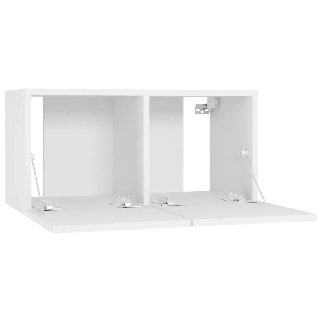 Mobile TV multimediale scaffale per televisione televisore buffet sala da pranzo soggiorno camera da letto sospeso 60 x 30 x 30 cm bianco 02_0028485