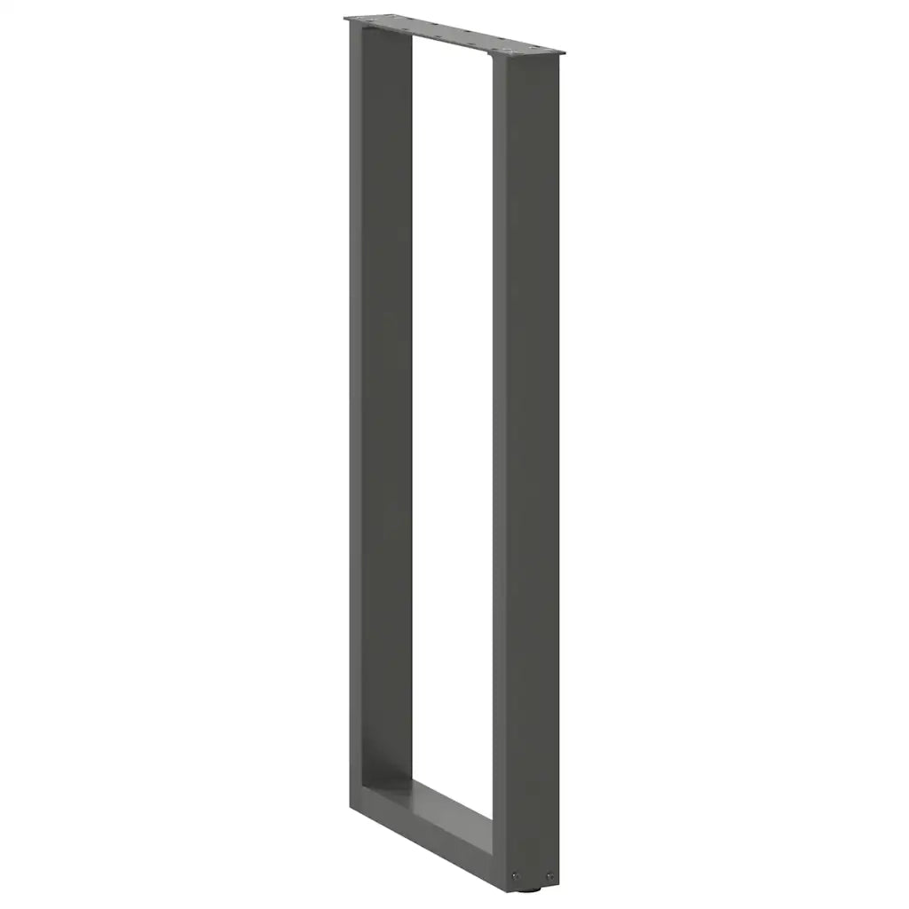 Gambe per tavolo da bar a forma di U 2 pz Antracite 50x(110-111) cm Acciaio 4013246