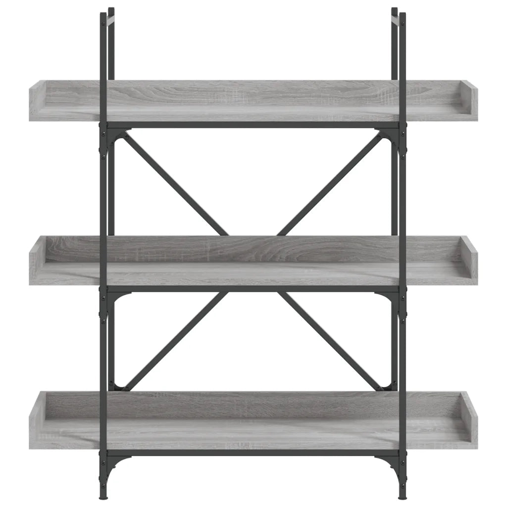 Libreria 3 Ripiani Grigio Sonoma 100x33x108,5 Legno Multistrato 837690